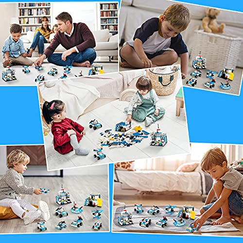 City Action Policía,Juegos de Cnstrucción de Policía Estación de Policía Juguete 807 ​Piezas de Ladrillos de Construcció Regalo,Juegos para niños de 3 4 5 6 7 ​años