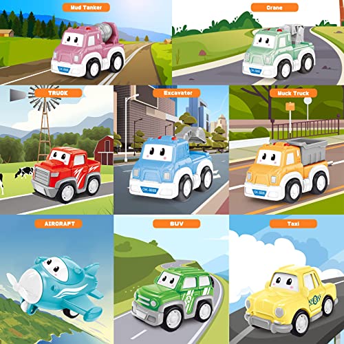 Coches de Juguetes para Niños ,Camion de Transporte con 7 Mini Coche inercia Funcion Luce y Sonido Regalo Juguete para Niño 3 4 5 6 7 8añosguetes para Niños Camion