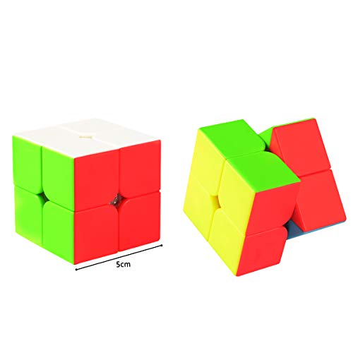Cooja Cubo de Velocidad 2x2 Speed Cube, Cubo Magico 2x2x2 Smooth Magic Cube Puzzle Durable Regalo de Juguetes para Niños Niñas