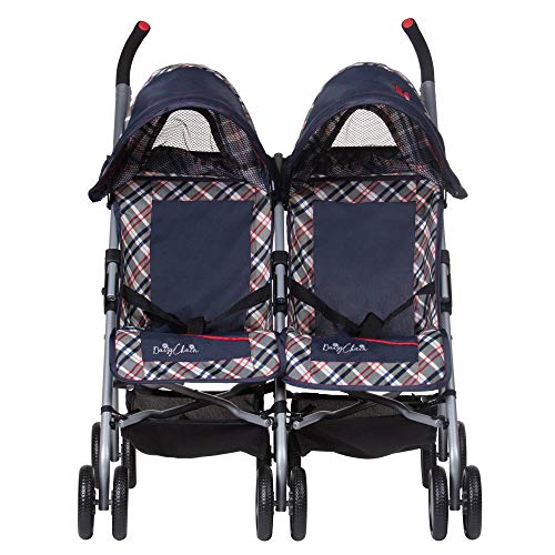 Daisy Chain Silla de Paseo gemelar para muñecos Zipp MAX - Recomendado para niños de 4 a 9 años. (Classic Check)