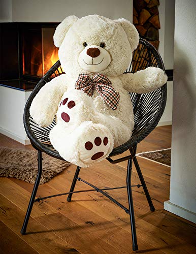 Deuba Oso de Peluche Gigante Crema XL 100 cm Osito Suave y cariñoso para niños y Adultos - Colores realistas
