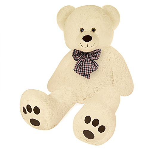 Deuba Oso de Peluche Gigante Crema XL 100 cm Osito Suave y cariñoso para niños y Adultos - Colores realistas