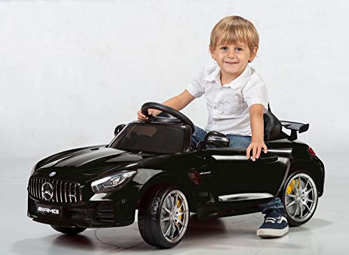 Devessport - Coche eléctrico para niños con Mando de Control Remoto - Mercedes GTR Rojo - Coche teledirigido con batería - Ideal para niños de 3 a 8 años (máximo 30 Kg) - Medidas: 102 x 62 x 53 Cm