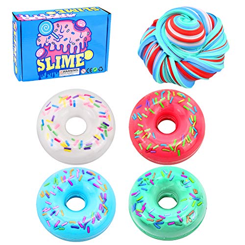 Donut Candy Slime-Fluffy Slime Fluffy Putty Floam Slime Kit for Stress Relief Toy para aliviar el estrés para niños y niñas, Regalo de cumpleaños