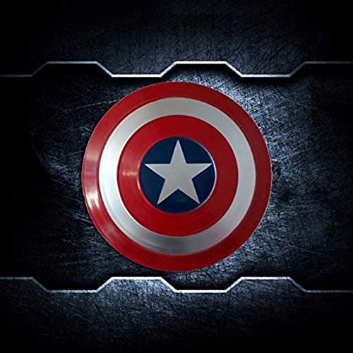 Escudo Capitan America Metal 1: 1 Adulto Apoyos de Película Niños Hierro Forjado CapitáN AméRica Shield Vengadores Disfraz de Metal Shield C,47CM