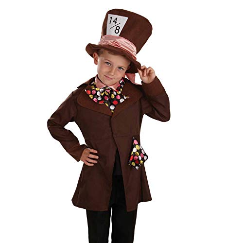 Fun Shack Disfraz del Sombrerero Niño, Disfraz Carnaval Niño Disponible en Talla XL