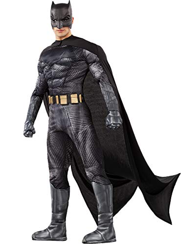 Funidelia | Disfraz de Batman - La Liga de la Justicia Oficial para Hombre Talla XL ▶ Caballero Oscuro, Superhéroes, DC Comics, Hombre Murciélago - Color: Negro - Licencia: 100% Oficial