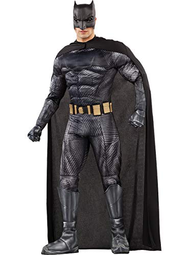 Funidelia | Disfraz de Batman - La Liga de la Justicia Oficial para Hombre Talla XL ▶ Caballero Oscuro, Superhéroes, DC Comics, Hombre Murciélago - Color: Negro - Licencia: 100% Oficial