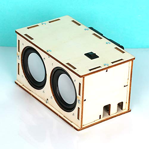 GeKLok DIY Caja de altavoz Bluetooth, amplificador de sonido de música, kit de bricolaje electrónico, accesorios de experimento de ciencia segura para la práctica de los niños, 125 x 74 x 68 mm