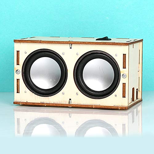GeKLok DIY Caja de altavoz Bluetooth, amplificador de sonido de música, kit de bricolaje electrónico, accesorios de experimento de ciencia segura para la práctica de los niños, 125 x 74 x 68 mm