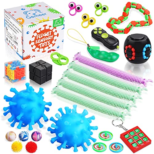 Gemeer 26pcs Fidget Toys, Juguetes sensoriales, para aliviar el estrés y la ansiedad para niños y Adultos