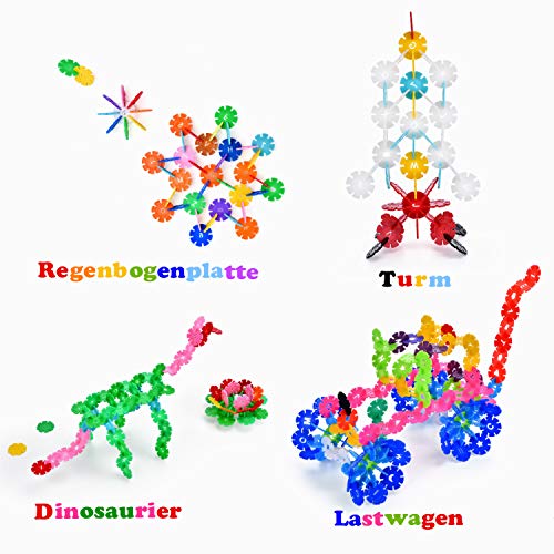 Genossen Juegos de Bloques Juguete Copo de Nieve Cerebro Escamas Edificio apilando Bloques educativos Juguetes Conjunto de 500 Piezas