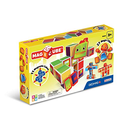 Geomag- MagiCube Robots Juego de Construcción, 38 Piezas, Multicolor (142)