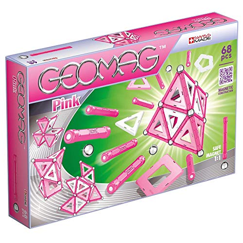 Geomag Pink Construcciones magnéticas y juegos educativos, 68 Piezas (342), Multicolor