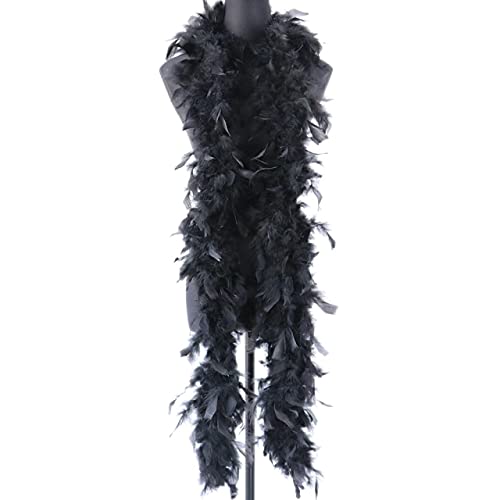 GIAMA 2yards Natural Fluffy Feather Boas Disfraz Party Decorativo Blanco Plumas Mantón para Artesanías Pullo De Bufanda De Boda