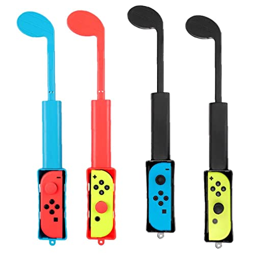 Golf Club compatible con Nintendo Switch Club Agarra a mano Accesorios de juego Negro 1pair robusto y larga vida