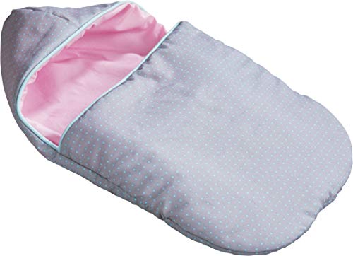 HABA 305134 - Saco de Dormir para muñecas, Accesorio para muñecas de Tela y bebé, Saco de Dormir Reversible con Cierres de Velcro, Juguete a Partir de 18 Meses