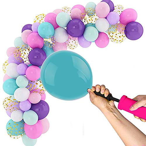 Haconba 5 piezas bomba de globo inflador de aire de mano doble acción globo inflador manual para globos de fiesta, globos de papel de aluminio, globos de modelado, bolas de ejercicio, bolas de yoga