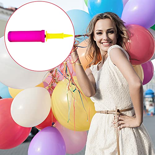 Haconba 5 piezas bomba de globo inflador de aire de mano doble acción globo inflador manual para globos de fiesta, globos de papel de aluminio, globos de modelado, bolas de ejercicio, bolas de yoga