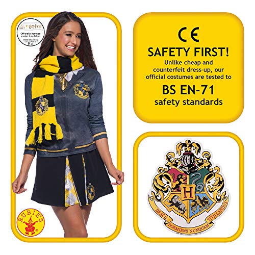 Harry Potter Deluxe Bufanda Hufflepuff, Multicolor, (Rubie'S 39035)