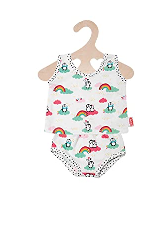 Heless 1120-Juego de Ropa muñecas en diseño de pingüino, 2 Piezas con Camiseta Interior y Braguita, tamaño 28-35 cm, Multicolor (1120)