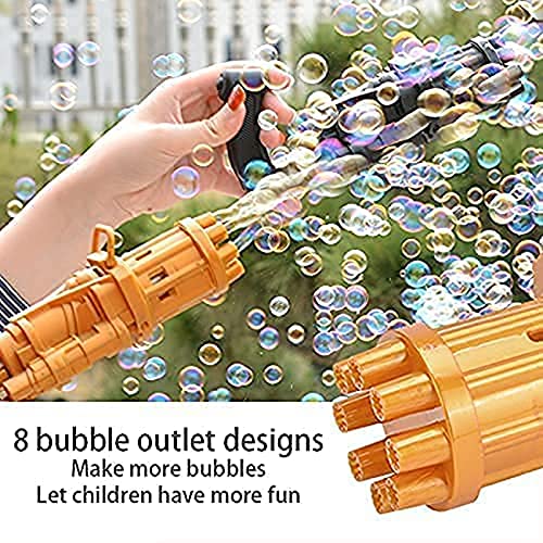 HUA Maquina Burbujas, Pistola de BurbujasSoplador Automático de Burbujas con Solución de Burbujas, Juguetes de Burbujas para Celebracion Fiesta Boda Fiesta Día del Niño （rosado ）