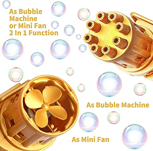 HUA Maquina Burbujas, Pistola de BurbujasSoplador Automático de Burbujas con Solución de Burbujas, Juguetes de Burbujas para Celebracion Fiesta Boda Fiesta Día del Niño （rosado ）