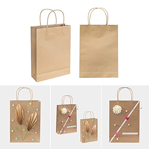 Idena 90052-Bolsas de Papel para Manualidades, para Decorar y Regalar, Unidades, Color marrón, 10 papiertüten (90052)