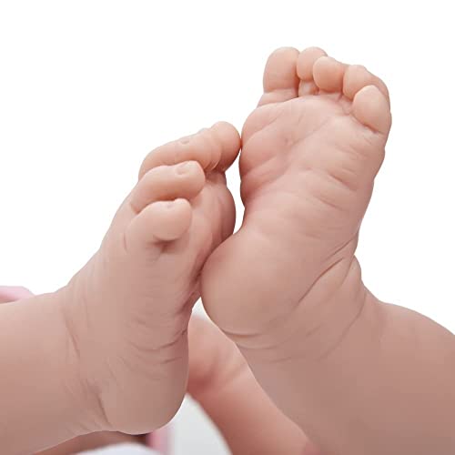 JC Toys - Muñeca Realista Bebé de Niño, Anatómica Correcta, 43,2 cm Vinilo Traje y Manta de Berenguer Boutique