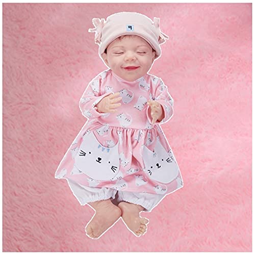 jingmei MuñEcas Super Cute - 18 Pulgadas 46 Cm MuñEcos Reborn Reales Silicona, MuñEcas Super Cute, Los Mejores Juguetes para NiñOs