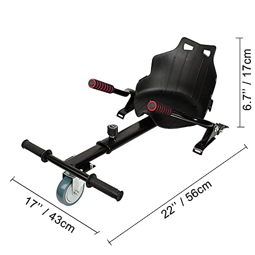 JoaSinc Hoverkart Silla para Hoverboard Hover Kart Ajustable para Patinete Asiento Kart Hoverboard Go Kart con Asiento para Niños y Adulto