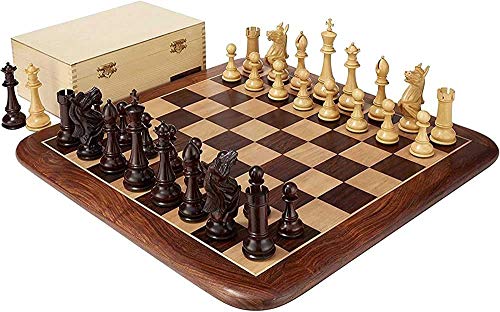 Juego de ajedrez para Viajes, Adultos, niños, Tablero, Juego de ajedrez, Juego de ajedrez de Palisandro y Caja de Almacenamiento, Inteligencia de ajedrez de Altura de Rey de 6", Intercambio e Parte