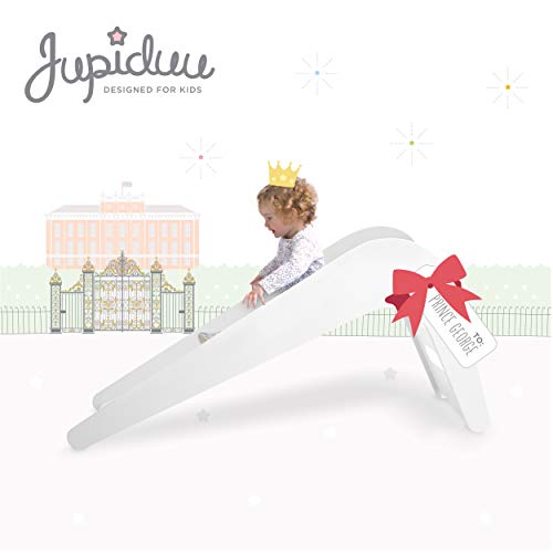 Jupiduu - El Hermoso diseño de tobogán Infantil de Madera, 100% Made in Germany (Blanco)