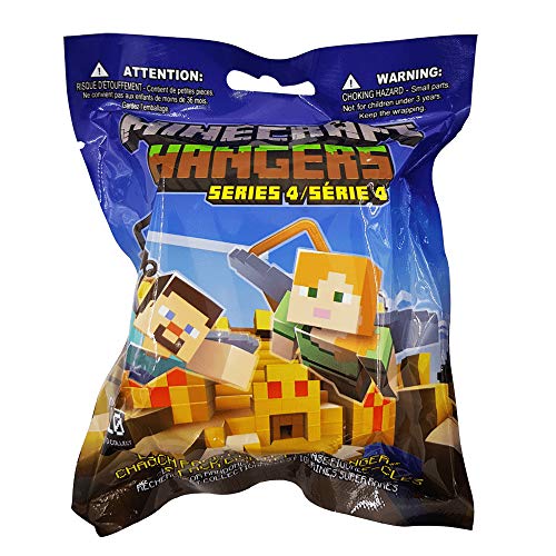 Just Toys JTMIN-3502 Minecraft Hangers Serie 4 - Figura coleccionable de 10 figuras misteriosas de 5 a 7 cm