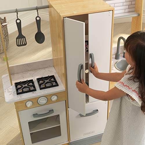 KidKraft 53423 Cocina de juguete Modern-Day de madera para niños con EZ Kraft Assembly™ con accesorios de juego incluidos