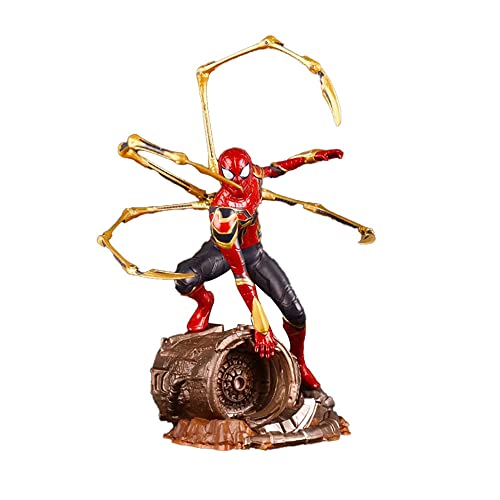 Ktimor Modelo de Iron Spiderman Modelo de Anime de los Vengadores Modelo de decoración de muñecas Figura de acción de los Vengadores Infinity War Iron Man Spiderman Anime Modelo Modelo de Personaje
