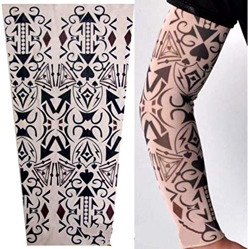 Legisdream Manga del Tatuaje con símbolos de la Tarjeta Que juegan Accesorio Unisex