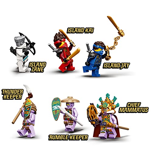 LEGO 71748 Ninjago Batalla Naval en Catamarán de Combate con 2 Cañones, Juguete de construcción con Mini Figuras de Ninjas