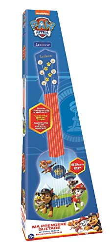 LEXIBOOK K200PA Paw Patrol, color la patrulla canina-mi primera guitarra, 53cm, 6 cuerdas, instrumento infantil a partir de 3 años