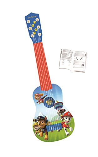 LEXIBOOK K200PA Paw Patrol, color la patrulla canina-mi primera guitarra, 53cm, 6 cuerdas, instrumento infantil a partir de 3 años