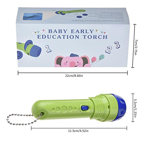 Linterna de proyección para niños, proyector de historia, linterna para niños, 6 temas 96 escenas, linterna para dormir, gran juguete educativo regalo para niños, niños y niñas