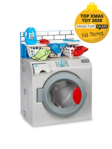 little tikes First Washer-Dryer-Interactiva Sonidos-Electrodoméstico Realista de Juguete para Niños, Multicolor (651410)