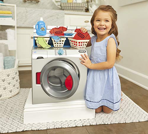 little tikes First Washer-Dryer-Interactiva Sonidos-Electrodoméstico Realista de Juguete para Niños, Multicolor (651410)