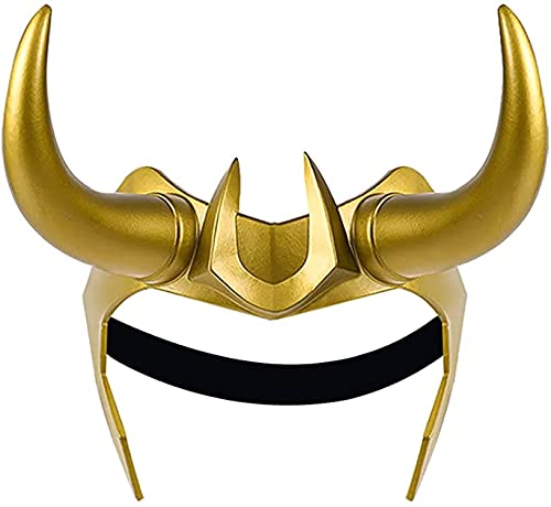 Loki Casco Cuernos Cosplay, 2021 TV Loki Series Películas Thor Ragnarok Loki Corona Máscara Cosplay Halloween Accesorios de disfraz