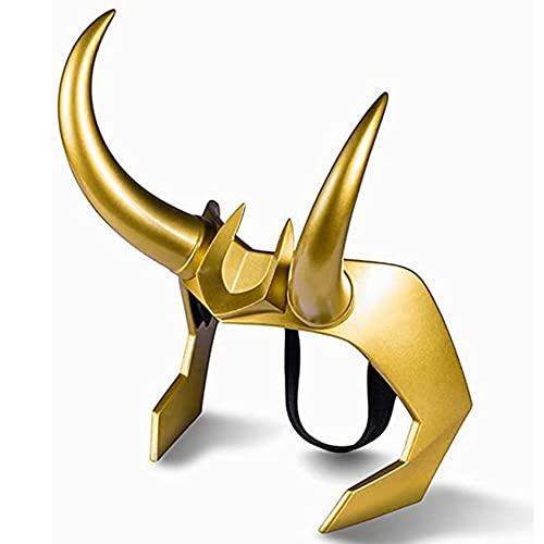 Loki Crown Horns Casco Cosplay: Máscara de Halloween Rey Thor Ragnarok Realista Masquerade Película Niño Adulto Oro Fiesta Prop