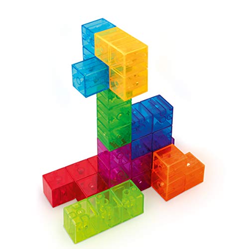 Lúdilo- Cubimag Pro niños, Rompecabezas magnético, Juego de Viaje, Juguetes educativos, Puzzle 3D, Potencia la lógica y la visión Espacial, Multicolor (80954)