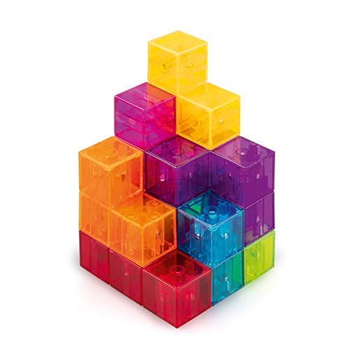 Lúdilo- Cubimag Pro niños, Rompecabezas magnético, Juego de Viaje, Juguetes educativos, Puzzle 3D, Potencia la lógica y la visión Espacial, Multicolor (80954)