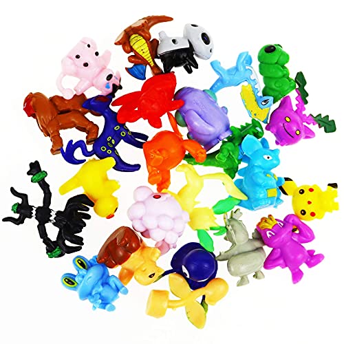 Lunriwis Juguetes Figuras ,24 Piezas Mini Figure Monster Muñecas,12 Pulseras Luminosa de Silicona , 50 Unidades de Pegatinas para Niños