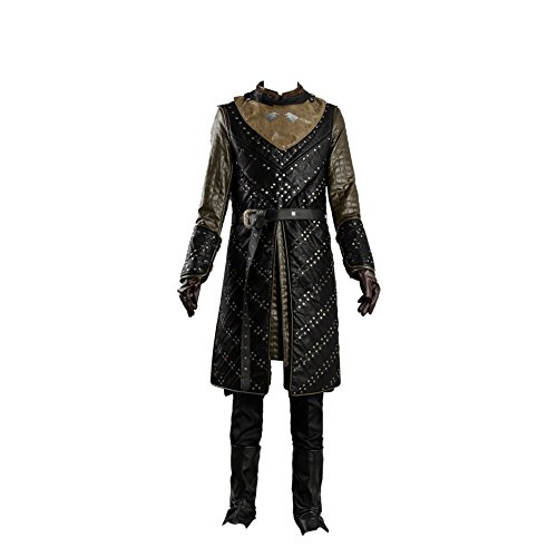 Manfis Disfraz de cosplay medieval del rey del Norte, armadura imperial, para hombre, color negro, talla M