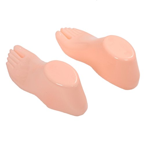 Maniqui de pie de plastico duro - SODIAL(R)Pares de maniqui de pie de plastico duro Herramientas de modelo para zapatos de visualizacion (los pies para adultos)